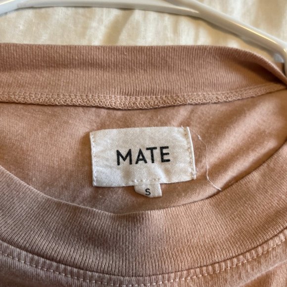 Mate The Label Organic Cotton Long Sleeve Crop Tee - ROSE / S - Picture 3 of 3